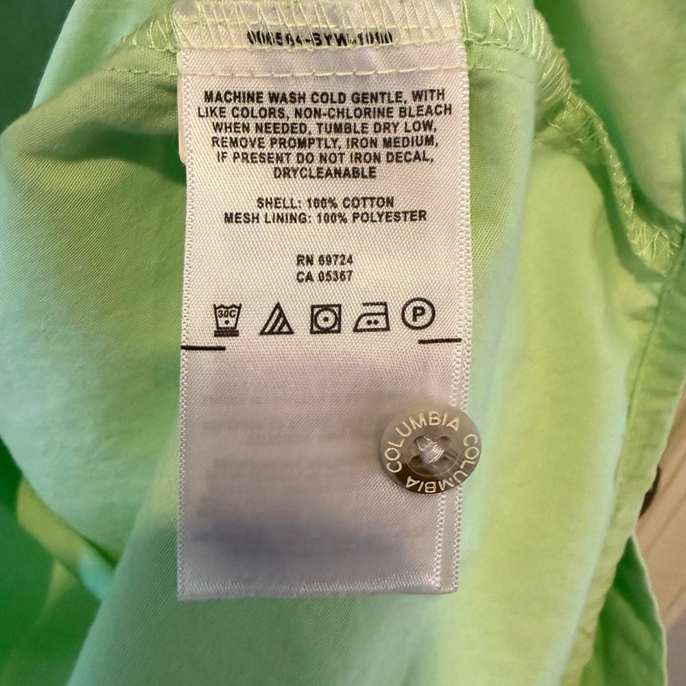 Columbia PFG Men’s Bahama II Lime Green Outdoor Fishing Shirt Lightweight XLT - Picture 6 of 9